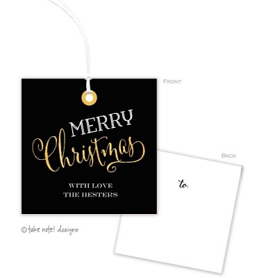 Christmas Gift Tags, Golden Christmas, Take Note Designs